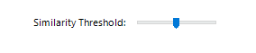 Ползунок Similarity Threshold Ползунок Similarity Threshold